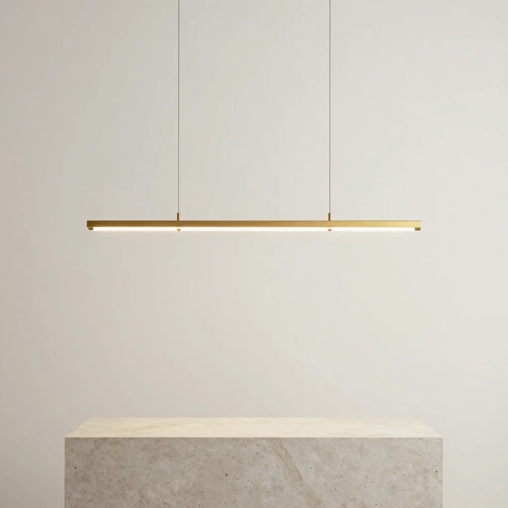 Vesper Linear Brass Pendant