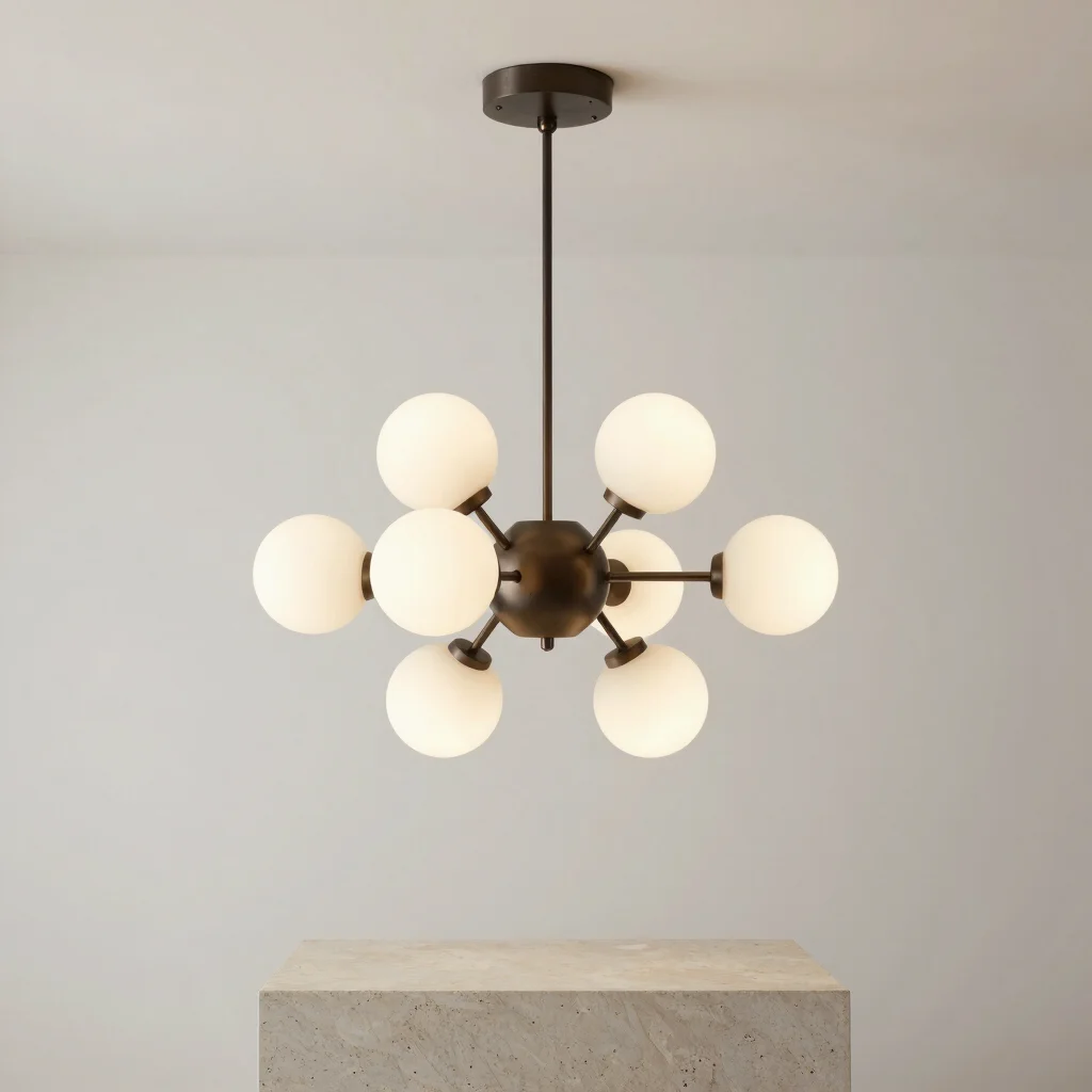 Orbita Sculptural Glass Chandelier
